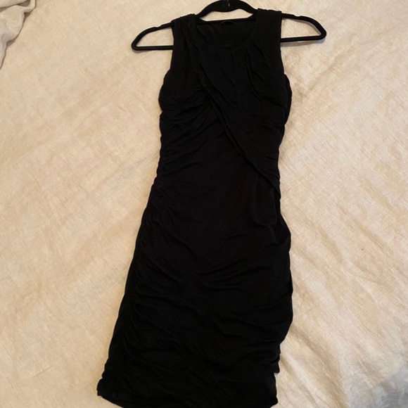 Early 2000s vintage CLUB MONACO Black fitted dress Helmut Lang Alexander Wang S - Picture 5 of 5